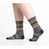 Men's Multi Stripe Cushioned Micro Crew