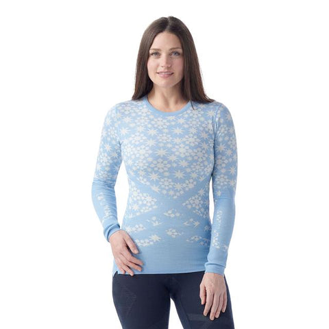 Womens Women's Intraknit Thermal Merino Base Layer Pattern Crew Top