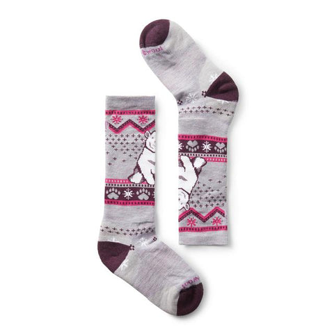Mens Kids' Wintersport Polar Bear Pattern Over The Calf Socks